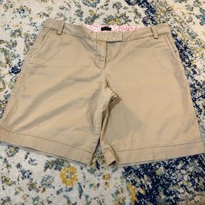 JCrew City Fit Bermuda Khaki Shorts Sz14
